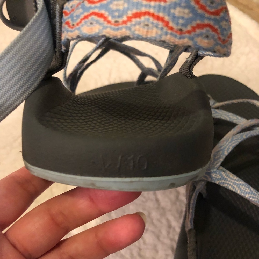 Womens CHACO ZX2 Classic Lt Blue/ Gray Strappy Waterproof Sport Sandal Size 10 - Picture 9 of 11